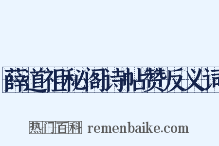 薛道祖秘阁诗帖赞反义词是什么意思的图片